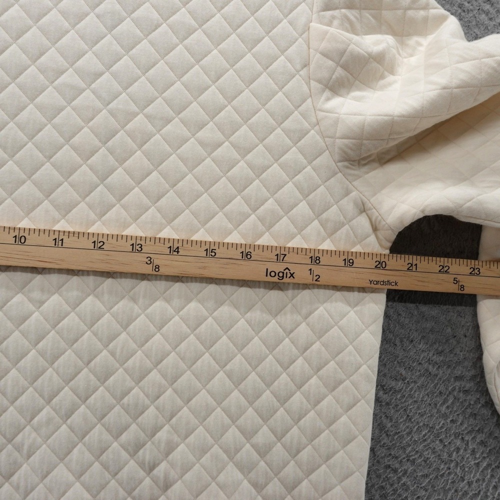 Walter Hagen Clubhouse Quilted Pullover Crew Cream Puff Sleeve UPF 50+ NEW - Picture 8 of 13